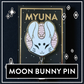 Moon Bunny / Tsuki no Usagi Pin - Japanese Yōkai Hard Enamel Pendant Pin