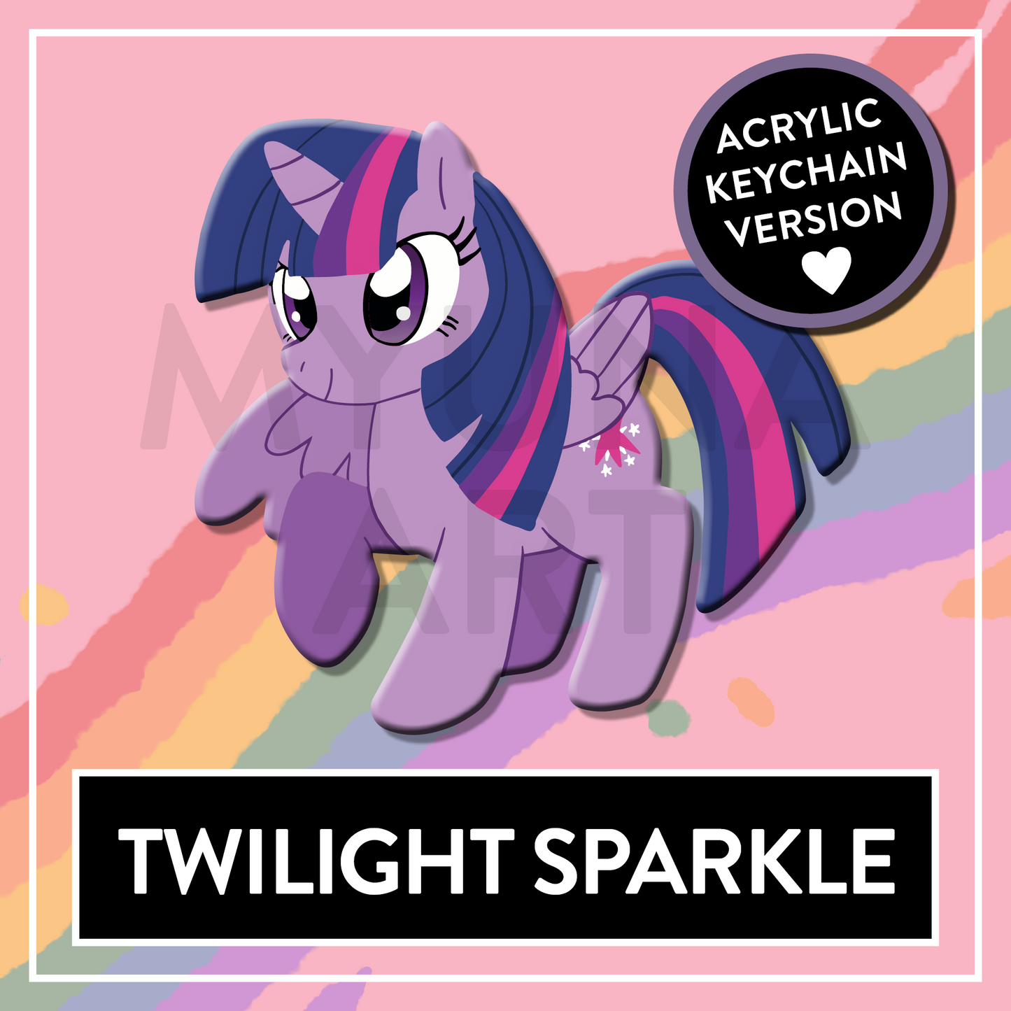 Twilight Pony MLP double-sided Acrylic Keychain