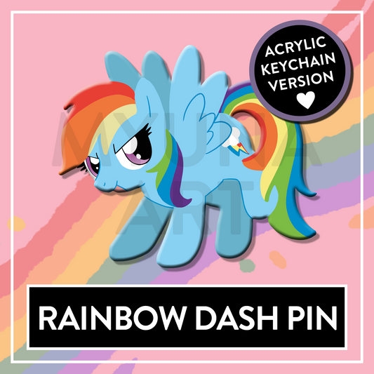 Rainbow Pony MLP double-sided Acrylic Keychain
