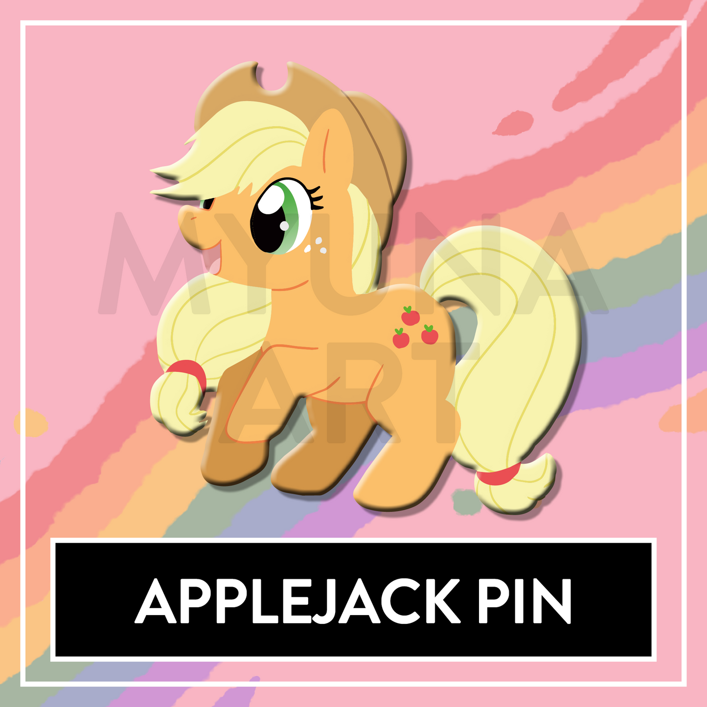Apple Pony MLP printed soft enamel pin