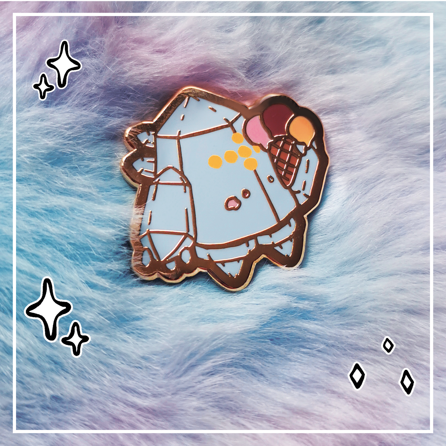 #0378 Ice Golem Mini Hard Enamel Pin