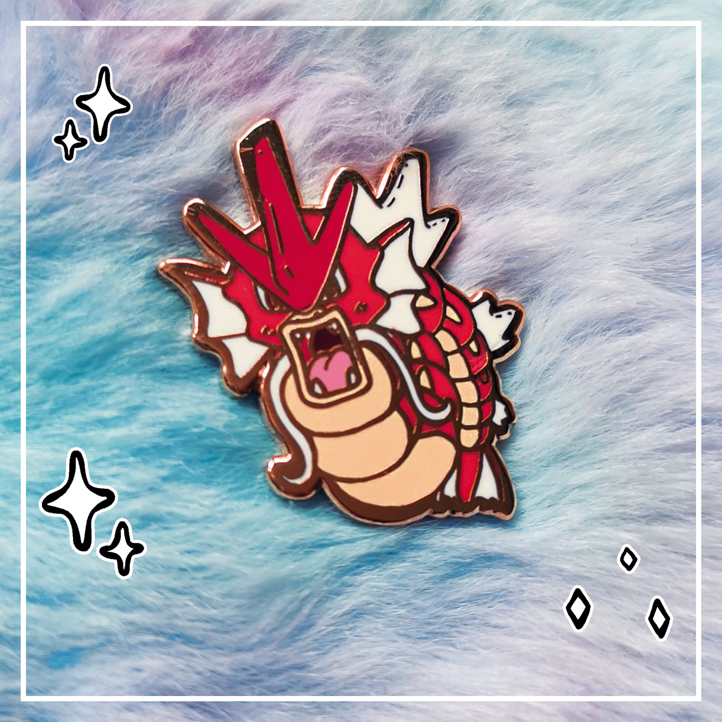 #0130 Shiny Angry Sea Serpent Mini Pin