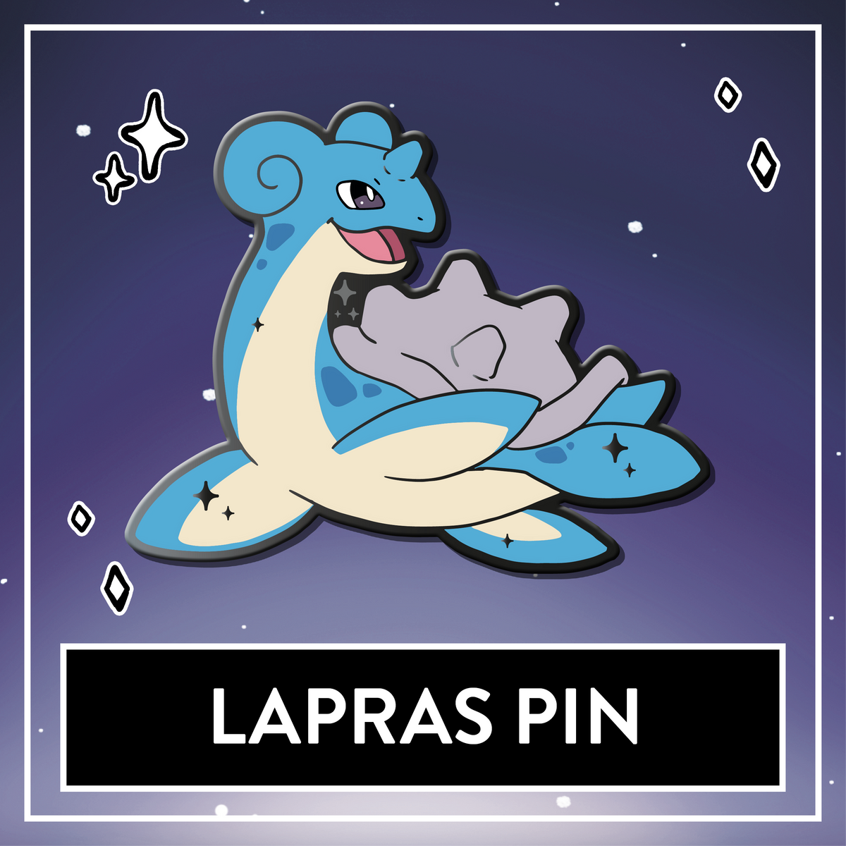 Lara Pin Lapras Enamel Pin – Myuna Art