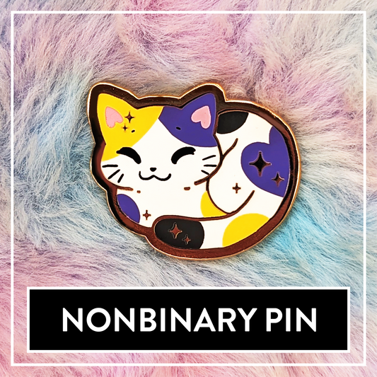 Paws'n'Pride Nonbinary enamel pin