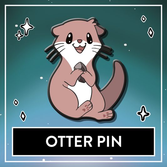 Otter Pin - July 2025 Patreon PinClub OC Original Art Pin