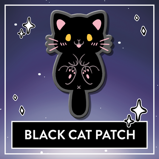 Black Cat Plush Patch