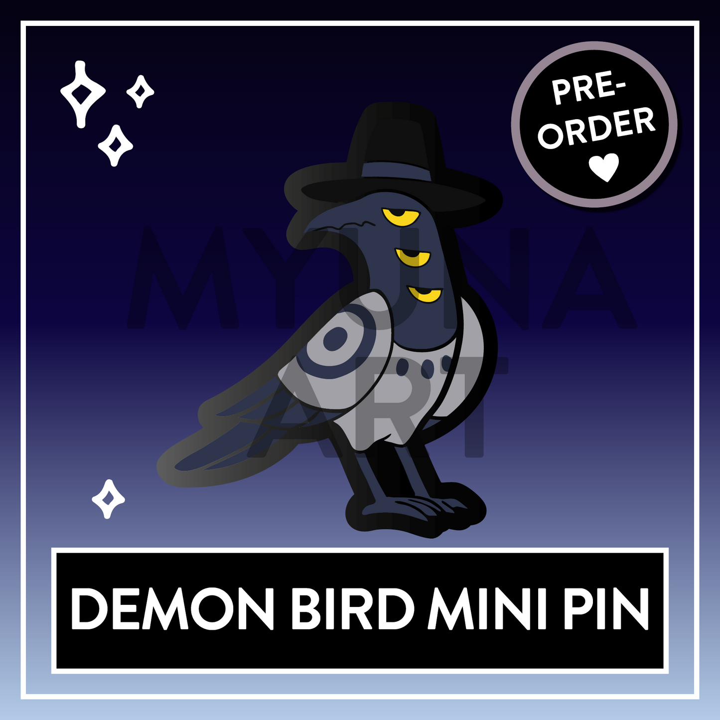 PREORDER Sussie Bird Mini Pin - KPop Animal Demon Pins