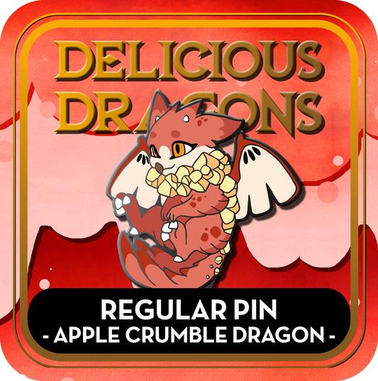 PREORDER Apple Crumble Dragon Pin - Delicious Dragons - Cute Original Art Enamel Pin