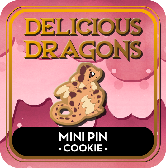 PREORDER Cookie Dragon Mini Pin - Delicious Dragons - Cute Original Art Enamel Pin