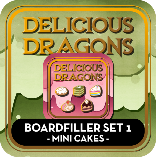 PREORDER Boardfiller Set 1: Mini Cakes - Delicious Dragons - Cute Original Art Enamel Pin