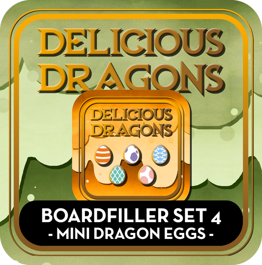 PREORDER Boardfiller Set 4: Mini Dragon Eggs - Delicious Dragons - Cute Original Art Enamel Pin