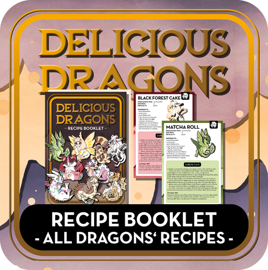 PREORDER Recipe Booklet - Delicious Dragons - Cute Original Art Cookbook