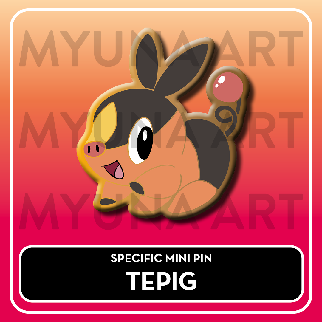 PREORDER Fire Type Starters - Myuna's Mystery Mix Gacha Mini Pins