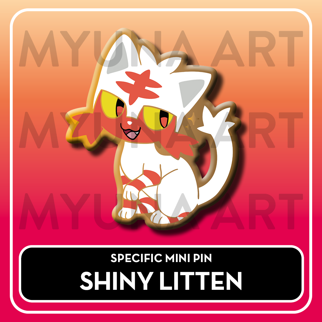 PREORDER Fire Type Starters - Myuna's Mystery Mix Gacha Mini Pins