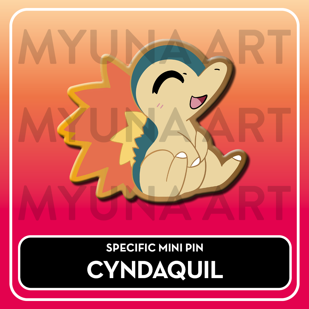 PREORDER Fire Type Starters - Myuna's Mystery Mix Gacha Mini Pins