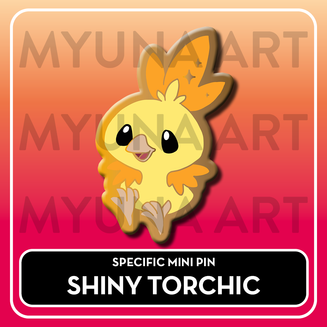 PREORDER Fire Type Starters - Myuna's Mystery Mix Gacha Mini Pins