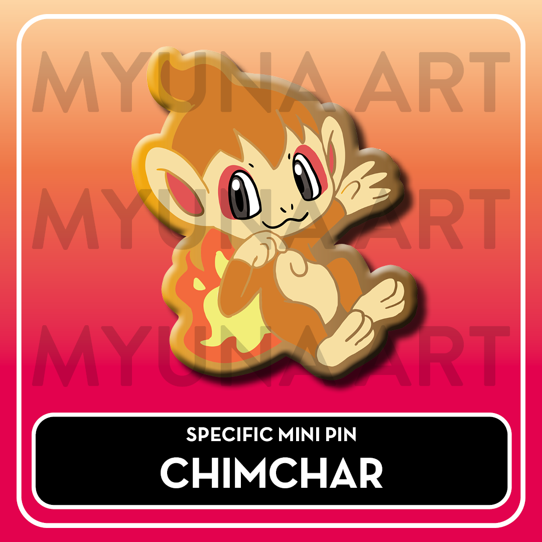 PREORDER Fire Type Starters - Myuna's Mystery Mix Gacha Mini Pins