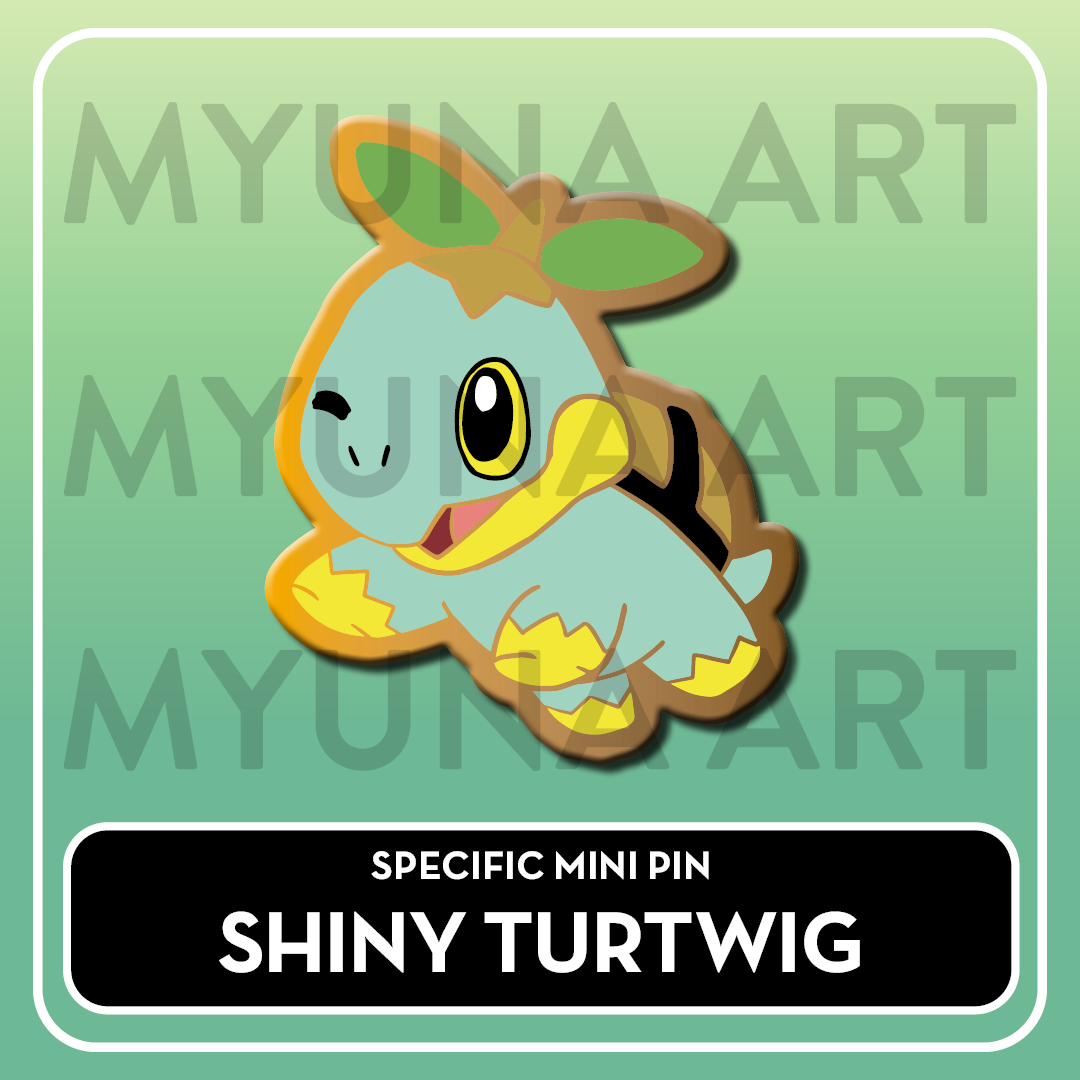 PREORDER Grass Type Starters - Myuna's Mystery Mix Gacha Mini Pins