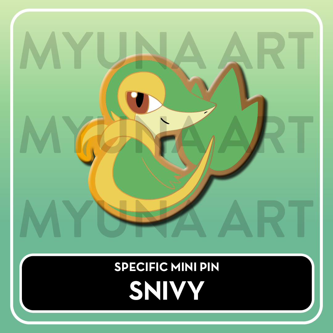 PREORDER Grass Type Starters - Myuna's Mystery Mix Gacha Mini Pins