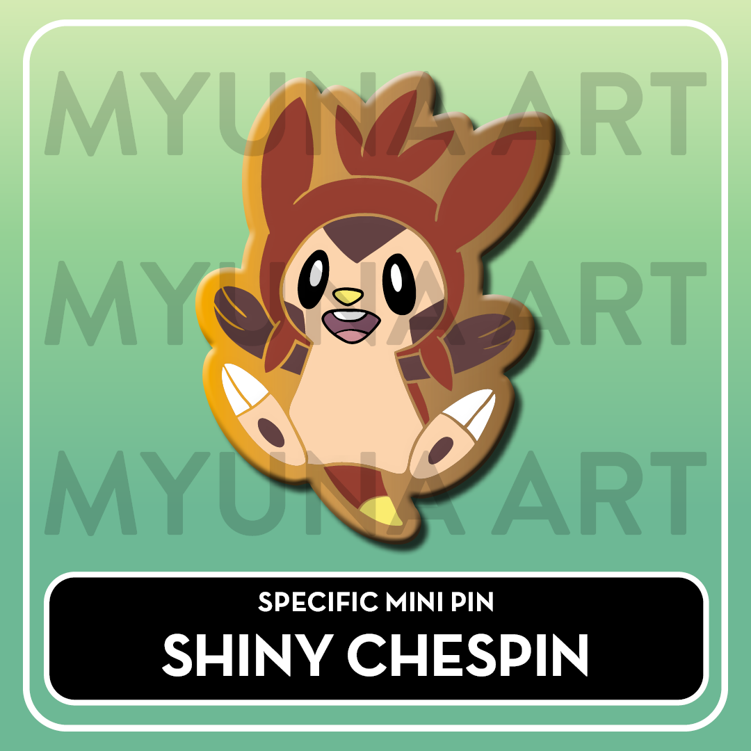 PREORDER Grass Type Starters - Myuna's Mystery Mix Gacha Mini Pins