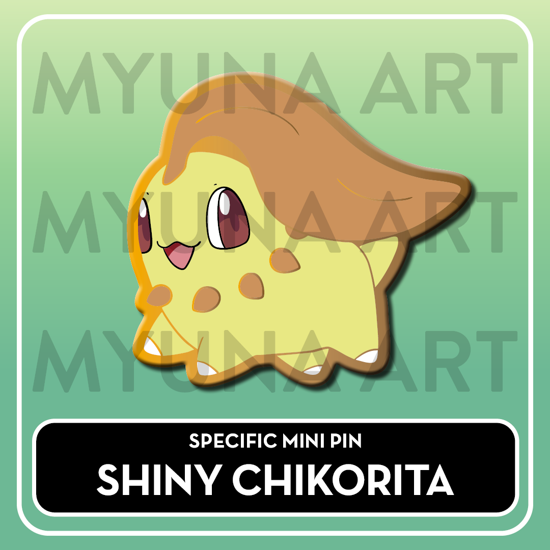 PREORDER Grass Type Starters - Myuna's Mystery Mix Gacha Mini Pins