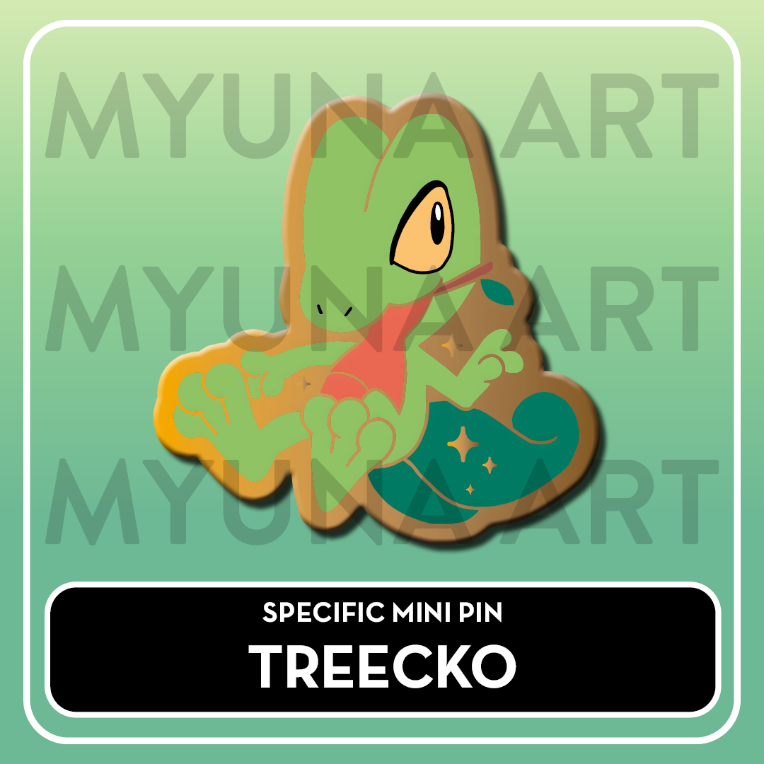 PREORDER Grass Type Starters - Myuna's Mystery Mix Gacha Mini Pins