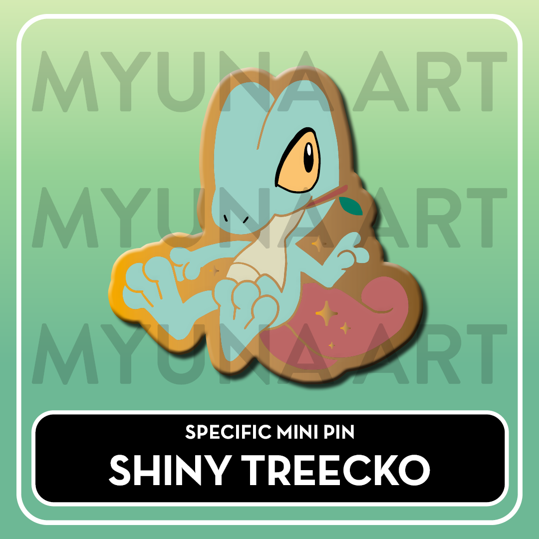 PREORDER Grass Type Starters - Myuna's Mystery Mix Gacha Mini Pins