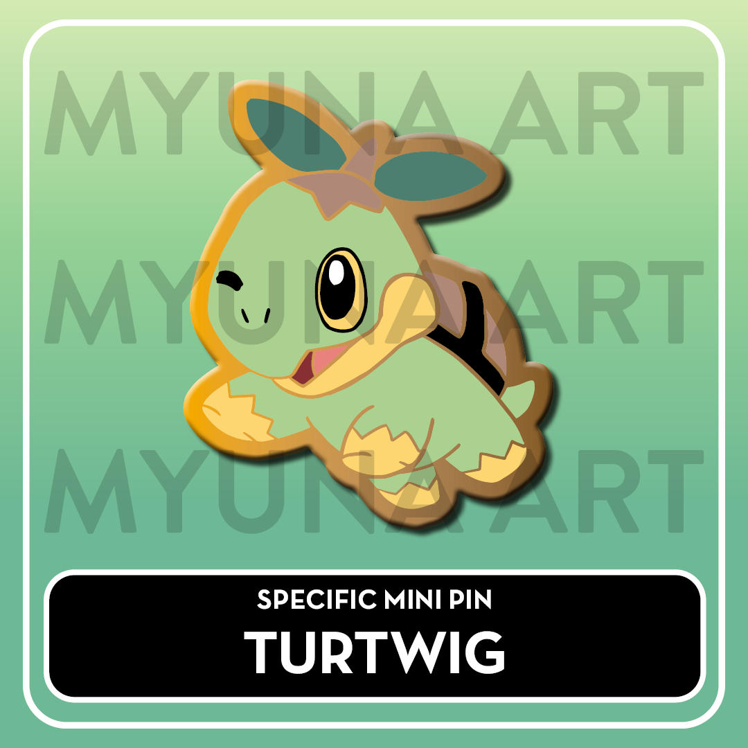 PREORDER Grass Type Starters - Myuna's Mystery Mix Gacha Mini Pins