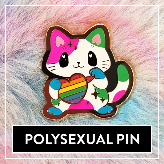 Paws'n'Pride Polysexual enamel pin