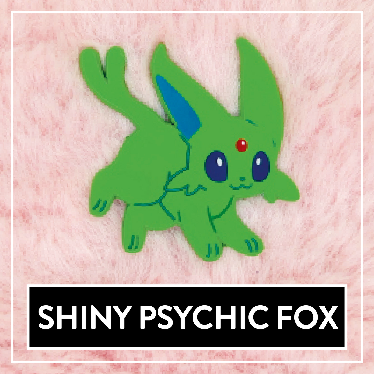 #0196 Shiny Psychic Fox Enamel Pin - Myuna's Mystery Mix Series