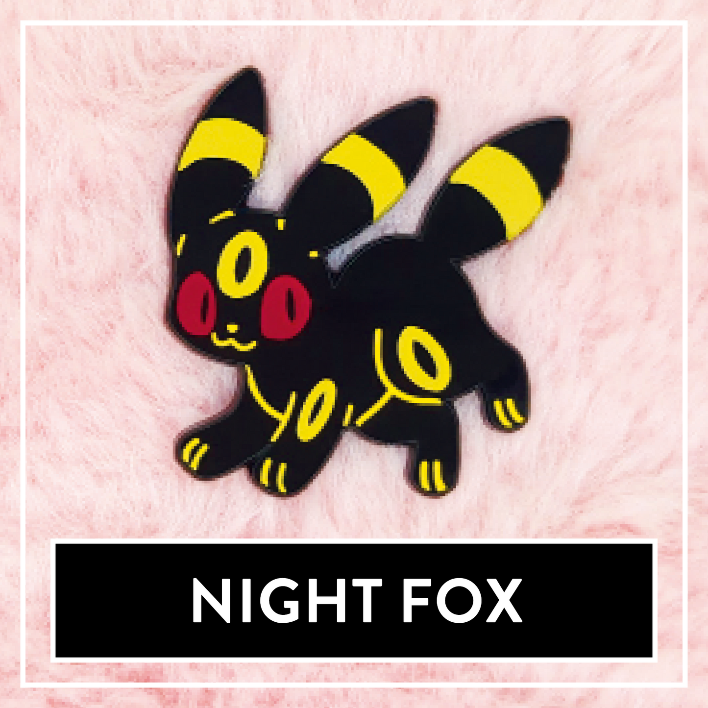 #0197 Night Fox Enamel Pin - Myuna's Mystery Mix Series