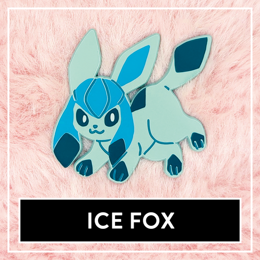 #0471 Ice Fox Enamel Pin - Myuna's Mystery Mix Series