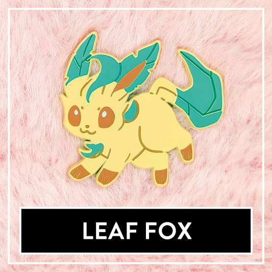 #0470 Leaf Fox Enamel Pin - Myuna's Mystery Mix Series