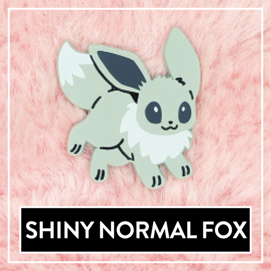 #0133 Shiny Normal Fox Enamel Pin - Myuna's Mystery Mix Series