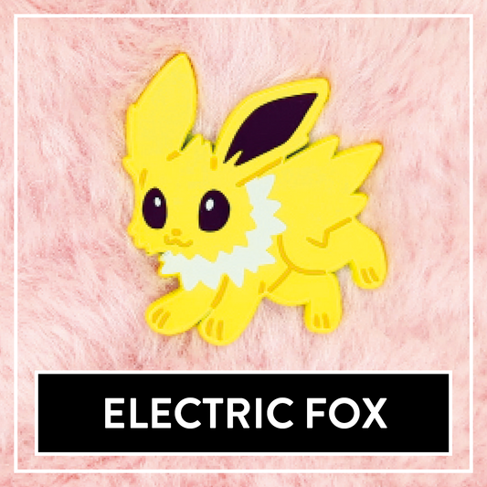 #0135 Electric Fox Enamel Pin - Myuna's Mystery Mix Series