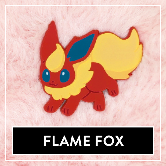 #0136 Flame Fox Enamel Pin - Myuna's Mystery Mix Series
