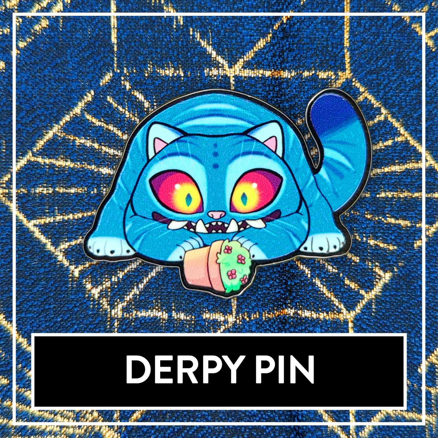 Derpy Tiger Enamel Pin - KPop Animal Demon Pins