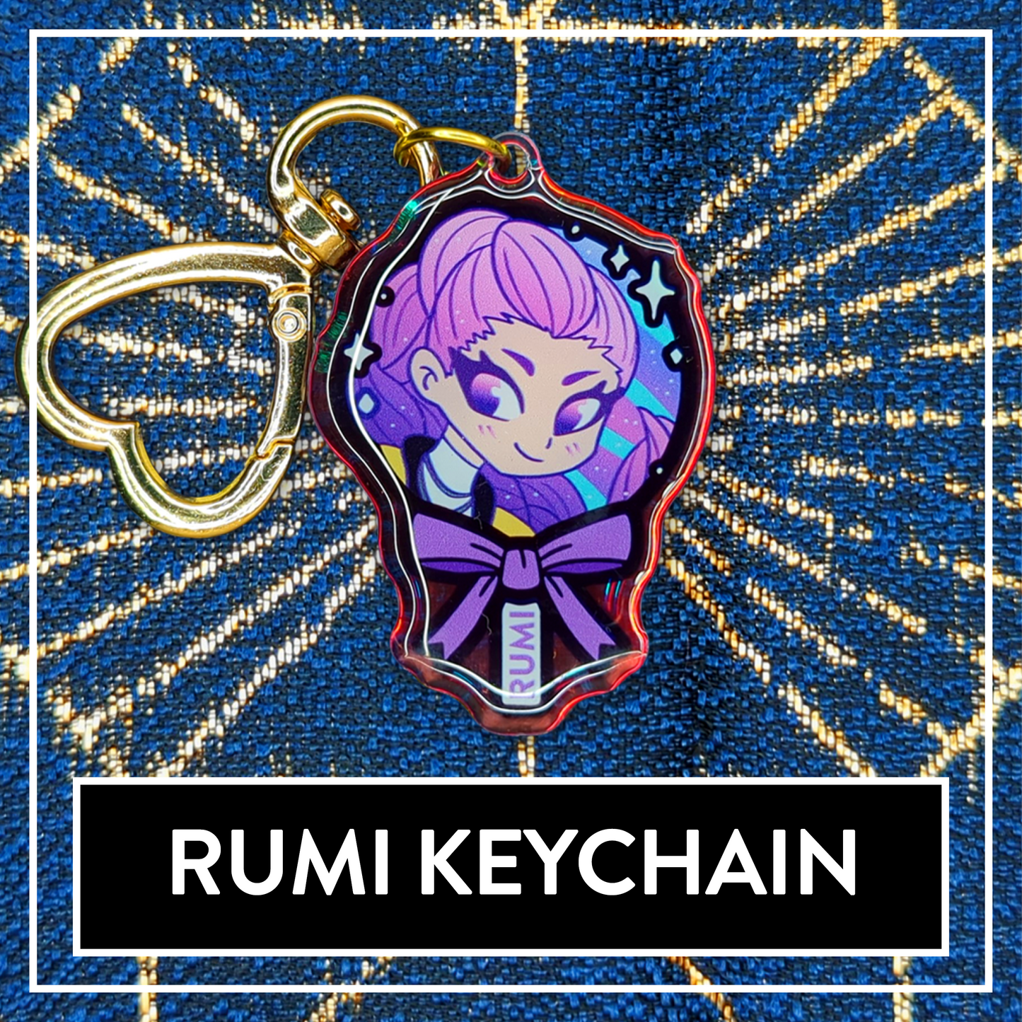 Rumi Cake Pop Demon Hunters Huntrix Rainbow double-sided Acrylic Keychain - KPop Charms