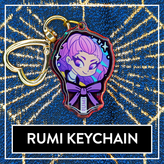 Rumi Cake Pop Demon Hunters Huntrix Rainbow double-sided Acrylic Keychain - KPop Charms