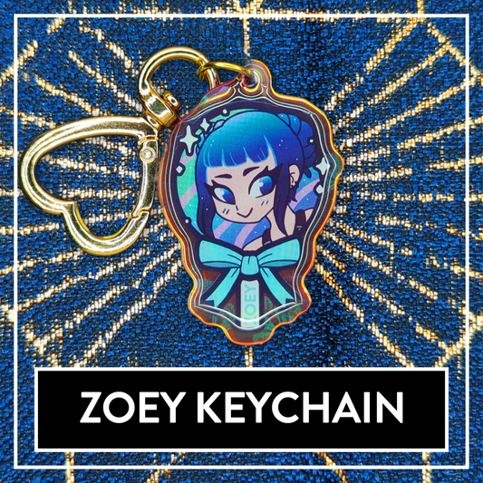 Zoey Cake Pop Demon Hunters Huntrix Rainbow double-sided Acrylic Keychain - KPop Charms