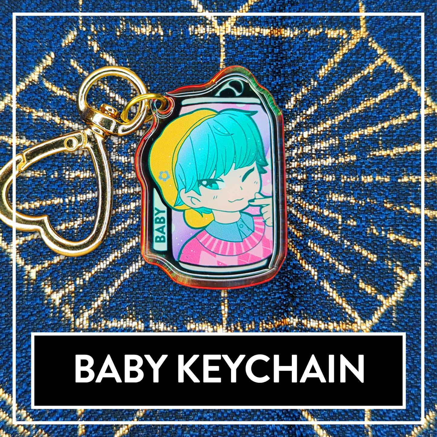 Baby Saja Boys Demon Hunters Rainbow double-sided Acrylic Keychain - KPop Charms