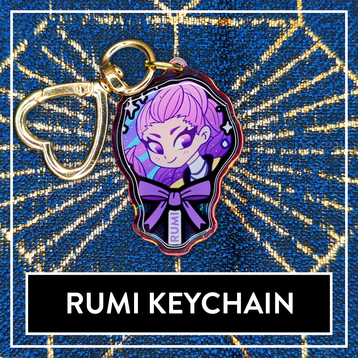 Rumi Cake Pop Demon Hunters Huntrix Rainbow double-sided Acrylic Keychain - KPop Charms
