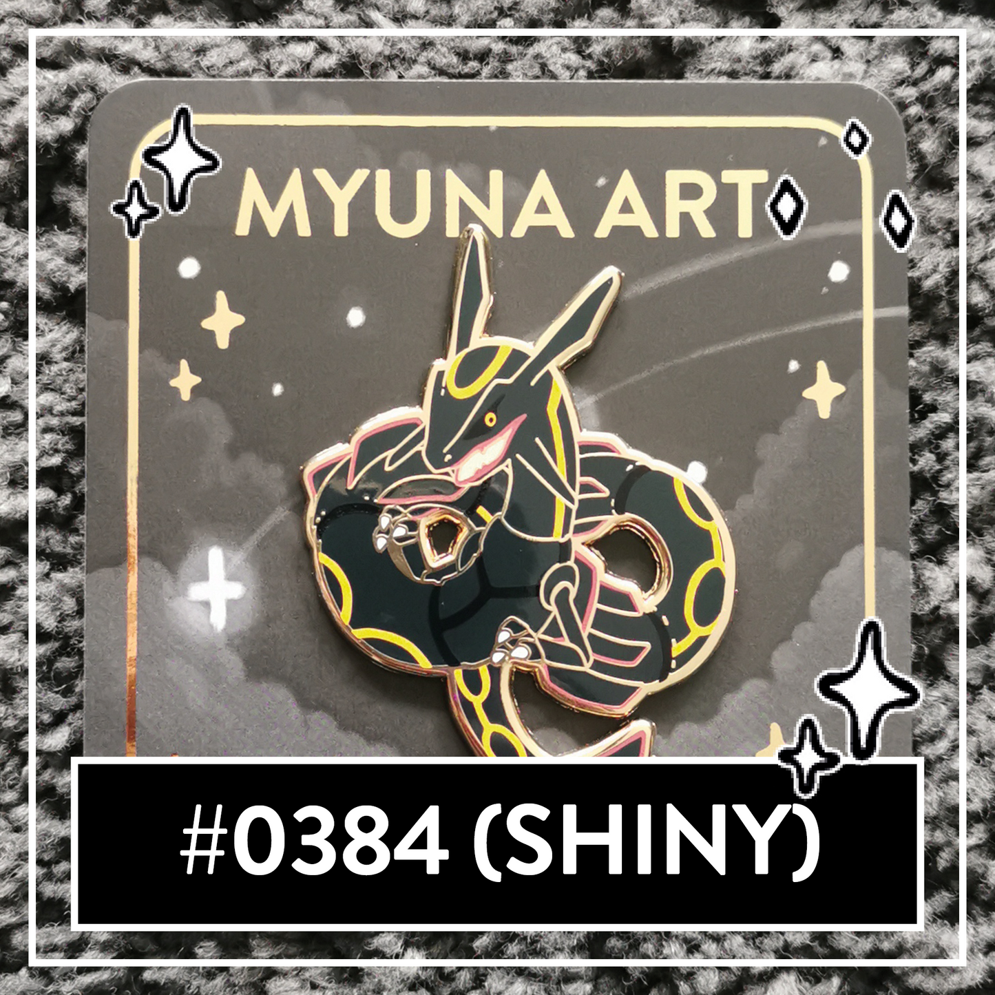 #0384 Shiny Sky Dragon XXL Hard Enamel Pin