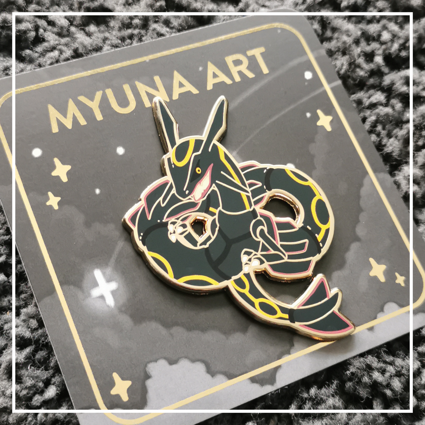#0384 Shiny Sky Dragon XXL Hard Enamel Pin