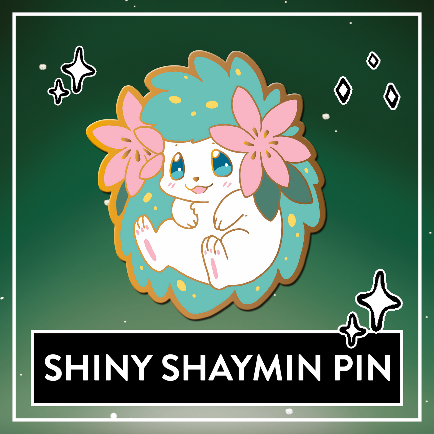 Shiny Shaymin Hard Enamel Pin