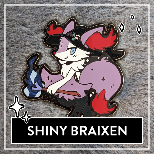 Shiny Braixen with pearlescent details