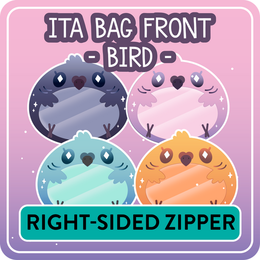 !! PLEASE READ !! BIRD - RIGHT-SIDED ZIPPER - Ita Bag Exchangable Front Designs - 5 different colors -