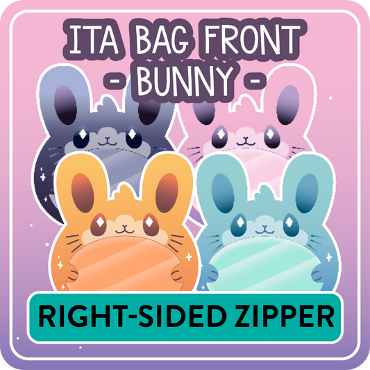 !! PLEASE READ !! BUNNY - RIGHT-SIDED ZIPPER - Ita Bag Exchangable Front Designs - 5 different colors -
