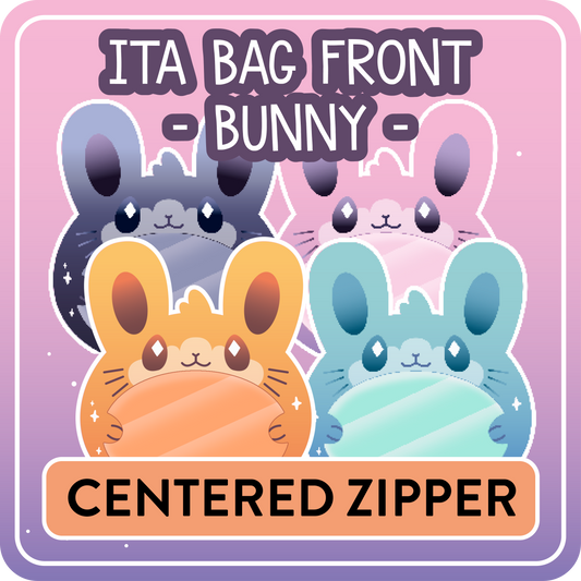 !! PLEASE READ !! BUNNY - CENTERED ZIPPER - Ita Bag Exchangable Front Designs - 5 different colors -
