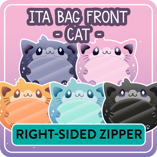 !! PLEASE READ !! CAT - RIGHT-SIDED ZIPPER - Ita Bag Exchangable Front Designs - 5 different colors -